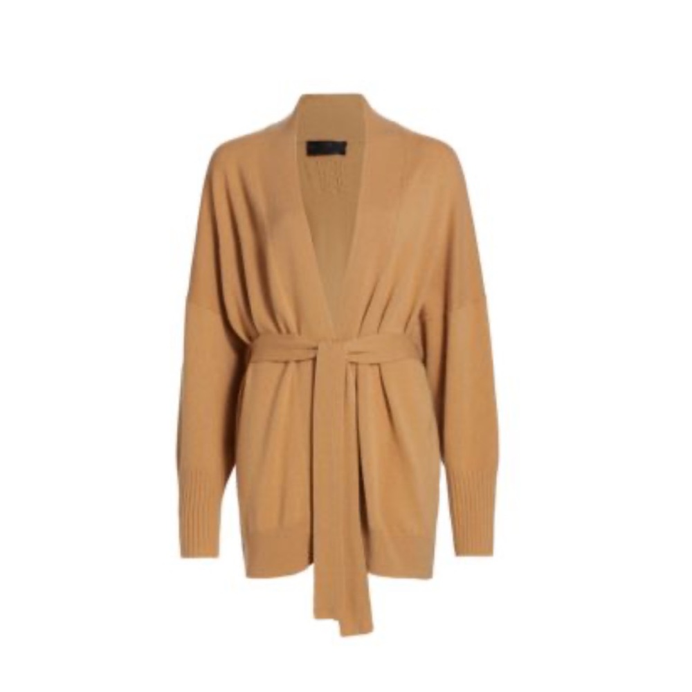 Nili Lotan Mackenzie Kimono Cashmere Cardigan in Camel